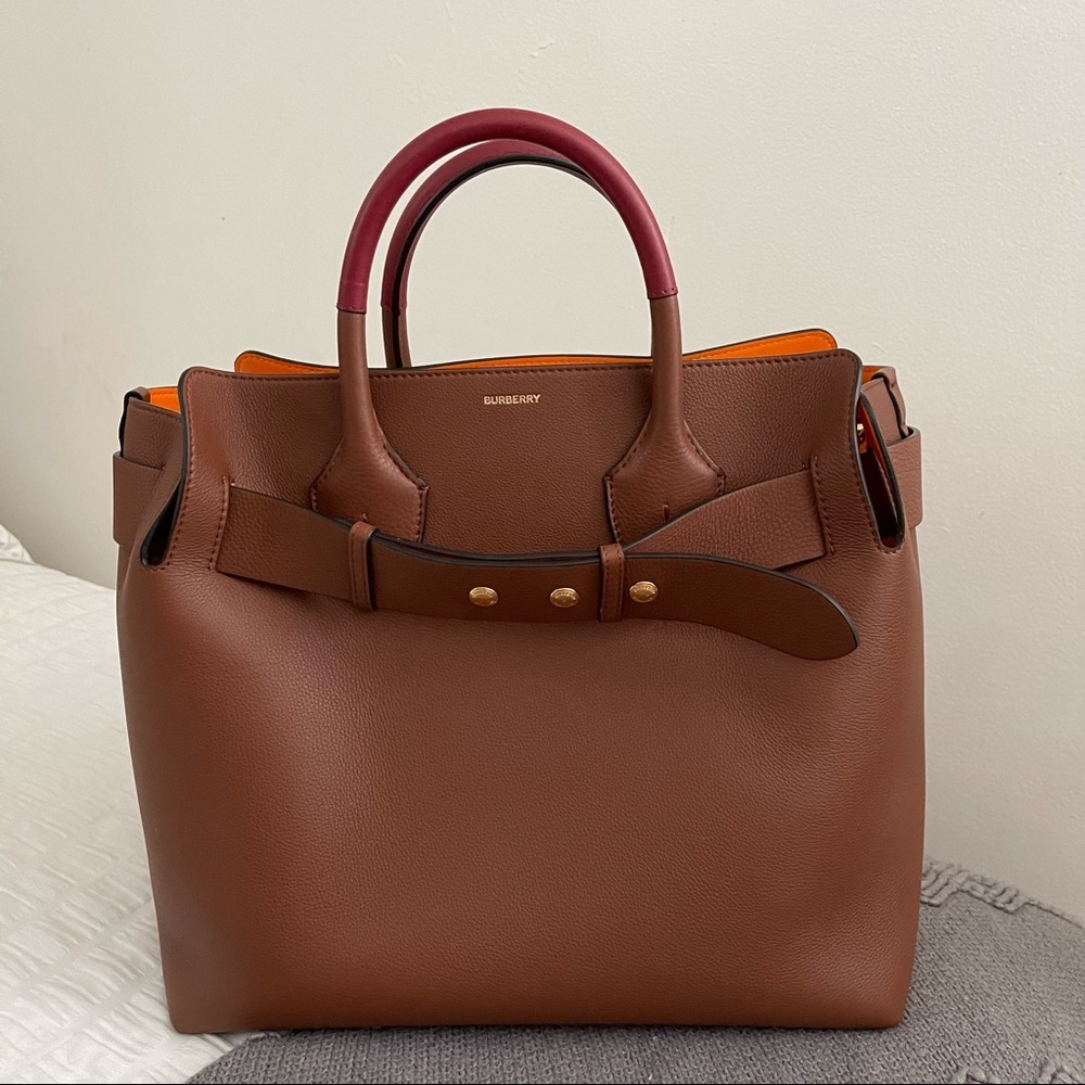 Brown leather Burberry bag - Picture 2 of 7